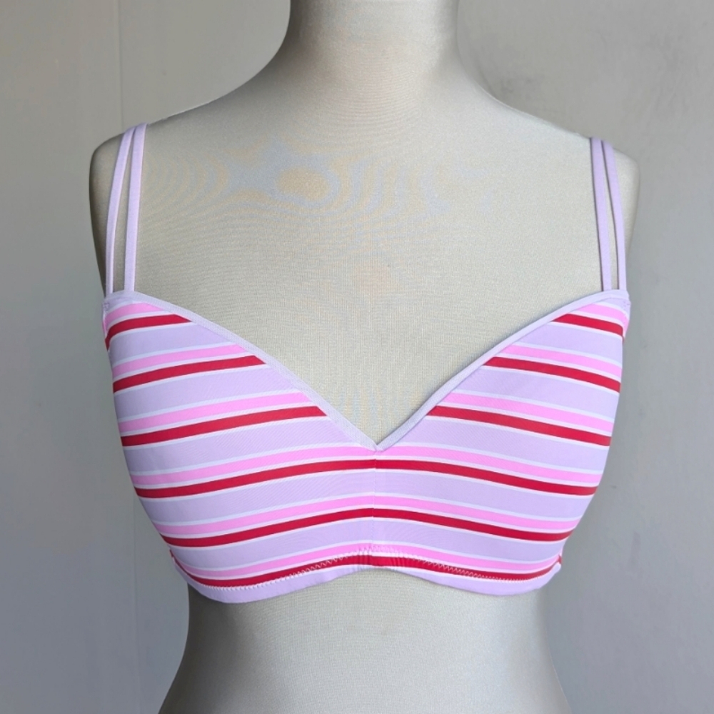Aerie Striped Pink and Red Bra